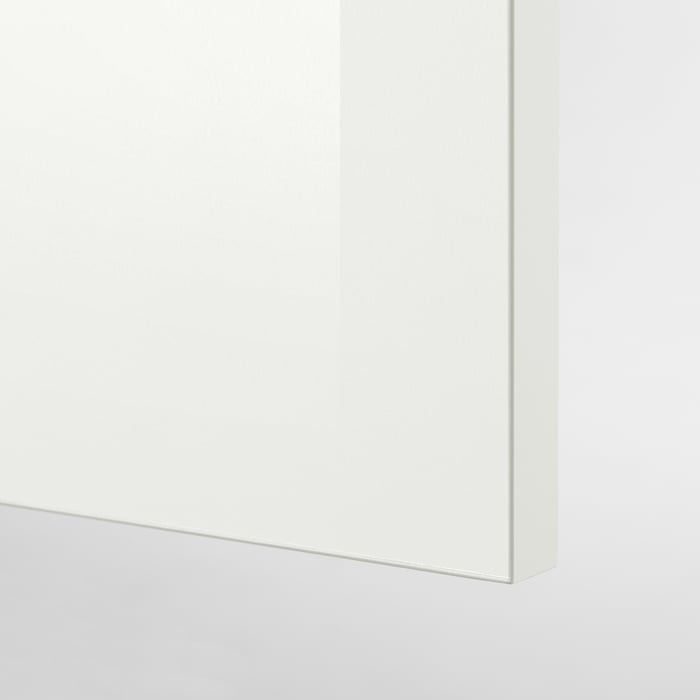 KNOXHULT base with doors and drawer, highgloss white, 120 cm