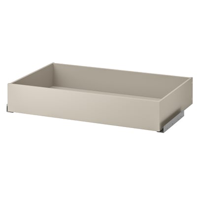 KOMPLEMENT drawer, beige, particleboard, rectangular, minimalist design.