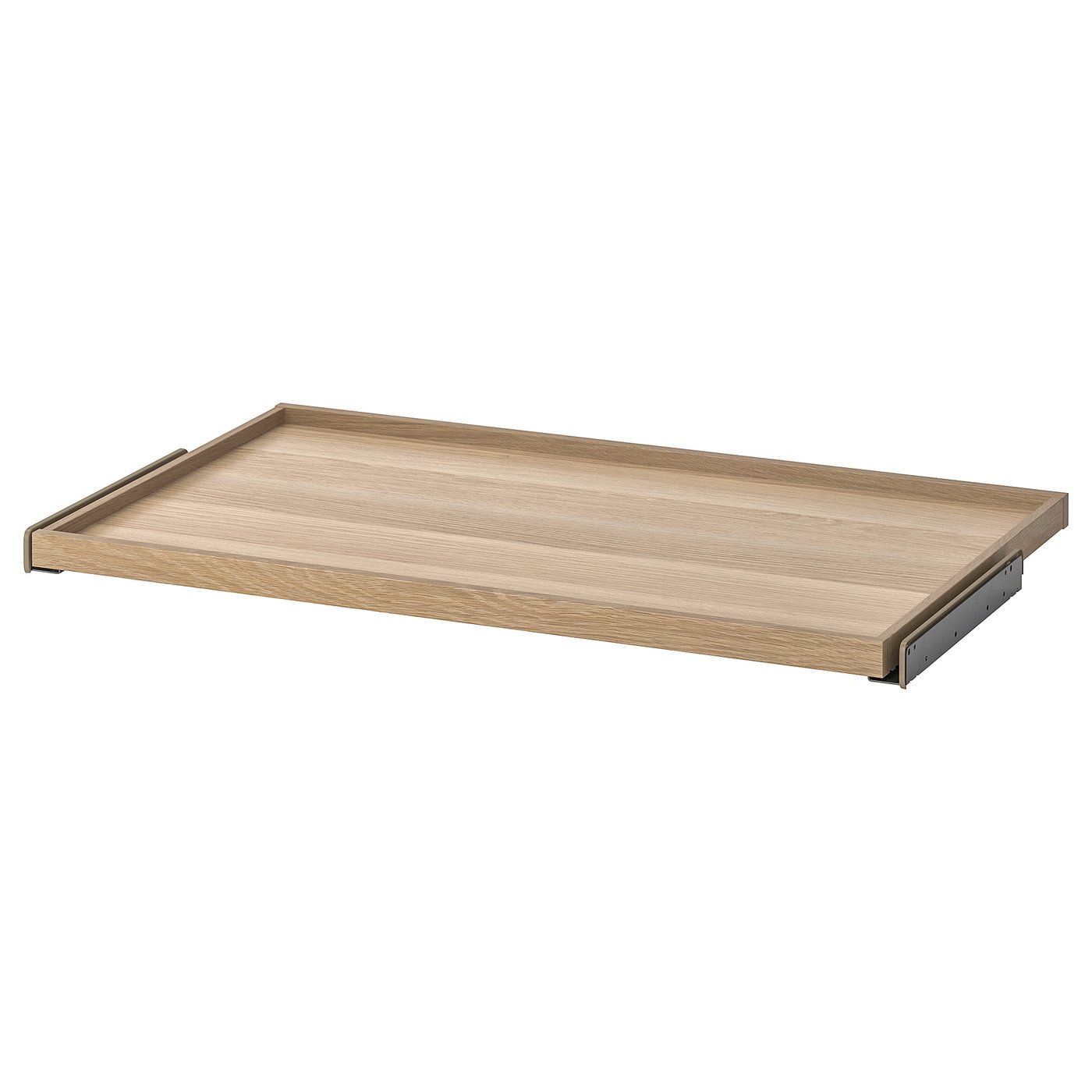 KOMPLEMENT pull-out tray, light brown, wooden, rectangular, simple design.