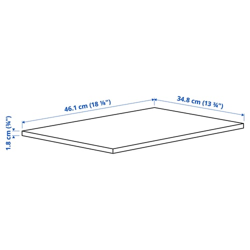 Illustration with measurements for the product: KOMPLEMENT.