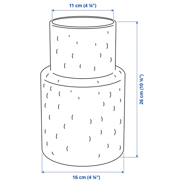 Illustration with measurements for the product: KONSTFULL.