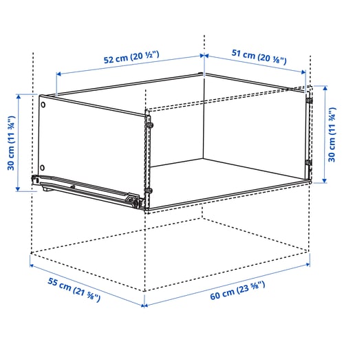 Illustration with measurements for the product: KONSTRUERA.