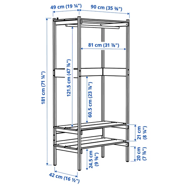Illustration with measurements for the product: KRONÖREN.