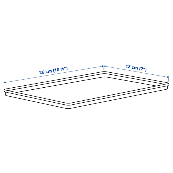 Illustration with measurements for the product: KUGGIS.