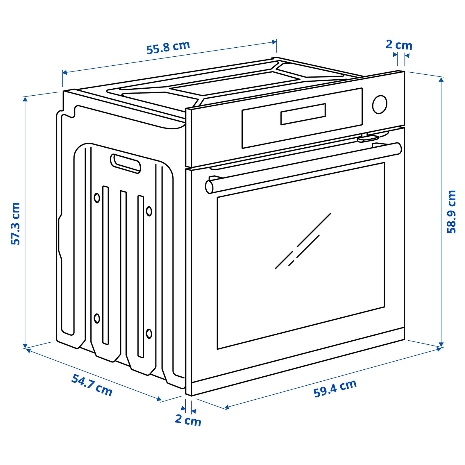 KULINARISK Forced air oven w steam function, stainless steel IKEA
