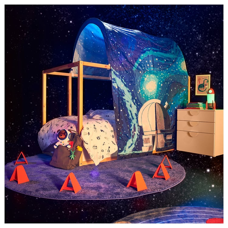 KURA bed tent, space/blue IKEA