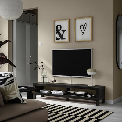 LACK TV bench, black-brown, 160x35x36 cm