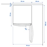 Illustration with measurements for the product: LAGAN.