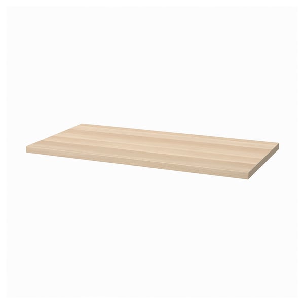LAGKAPTEN: light wood shelf, rectangular, sturdy, minimalist design.