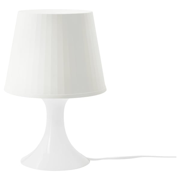 Ikea LAMPAN white lamp, sleek design, conical shade, wide base for stability.
