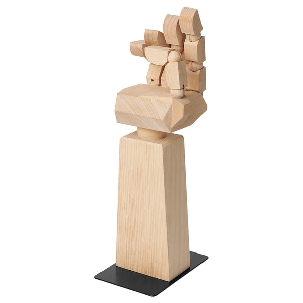 LÅNESPELARE wooden organizer, natural color, geometric design, adjustable parts.