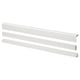 Three silver aluminum rails for sliding doors.