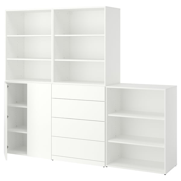 LASTARE Storage combination, white, 240x42x200 cm