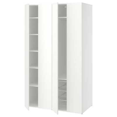 LASTARE Wardrobe combination, white, 120x62x200 cm