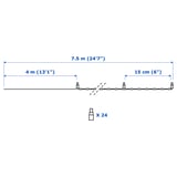 Illustration with measurements for the product: LEDLJUS.