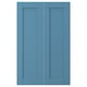 Two light blue LERHYTTAN cabinet doors with wooden panels and beveled frames.