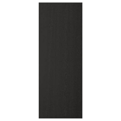 LERHYTTAN black kitchen cabinet door featuring bevelled edges and traditional design.