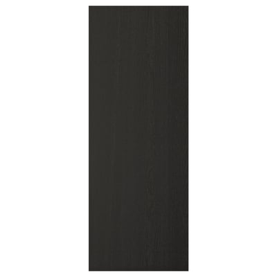 LERHYTTAN black kitchen cabinet door featuring beveled edges and traditional design.