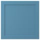 LERHYTTAN blue kitchen cabinet, square, with wood frame and inset panel.