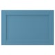 LERHYTTAN blue wooden cabinet door, rectangular with beveled frame.