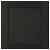 LERHYTTAN: black kitchen cabinet with wooden frame and veneer panel, classic design.