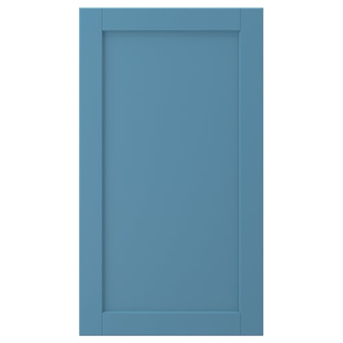 LERHYTTAN blue door, birch veneer, solid wood frame, traditional design.