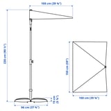 Illustration with measurements for the product: LILLEÖ.