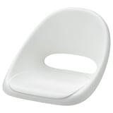 LOBERGET white plastic chair, smooth design.