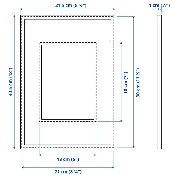 Illustration with measurements for the product: LOMVIKEN.
