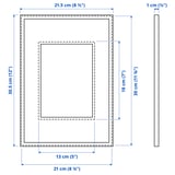 Illustration with measurements for the product: LOMVIKEN.