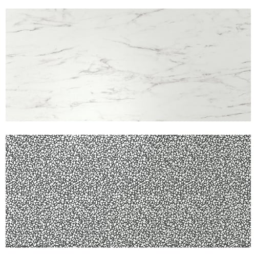 Lysekil Wall Panel Double Sided White Marble Effect Black White Mosaic Patterned 119 6x55 Cm Ikea