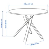Illustration with measurements for the product: MARIEDAMM.