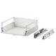 MAXIMERA drawer set: white, metallic, rectangular, sliding game: pull-out drawer, runners included.