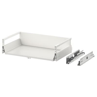 A white MAXIMERA drawer set with metal runners.