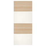 MEHAMN door panels: light wood front, white back, rectangular.