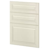 METOD kitchen cabinet in off-white with beveled edges.