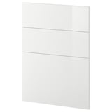 White glossy kitchen cabinet door, rectangular.