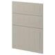 METOD kitchen drawer fronts in beige, made from fibreboard with acrylic-painted finish.
