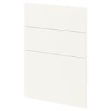 White METOD kitchen cabinet panel, square with horizontal lines.