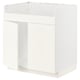 White METOD kitchen unit, sleek, rectangular design with clean lines, made of particleboard.