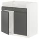 METOD dark grey kitchen unit with sleek handles.