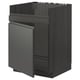 A dark grey ikea METOD kitchen cabinet with a drawer. The cabinet a modern design with integrated handles and a sturdy frame.