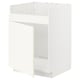 A white METOD kitchen cabinet with a smooth surface, clean lines, and a rectangular shape designed for built-in appliances.