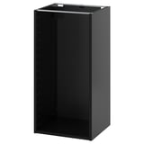 METOD base cabinet in dark gray, square shape, open front, melamine and particleboard construction.