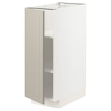 White METOD kitchen cabinet with beige door, rectangular, modern design.