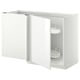 White METOD kitchen cabinet with glossy drawers and modern design.