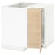 White METOD kitchen cabinet with light ash doors.