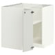 METOD Corner base cabinet with shelf, white/Aspudden light grey, 88x88 cm
