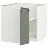Ikea METOD kitchen cabinet, grey-green, white, with shelf.