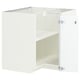 METOD Corner base cabinet with shelf, white/Voxtorp matt white, 88x88 cm